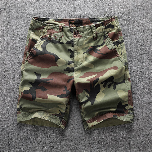 Fashion Men's Camo Durable Summer Cargo Shorts